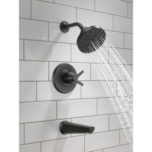 Main product image of Galeon 17S Tub Shower Trim with H2OKinetic, 1.75 GPM (Matte Black), T17472-BL