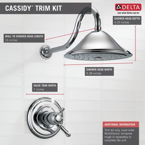 Main product image of Cassidy TempAssure 17T Series Shower Trim (Chrome), T17T297