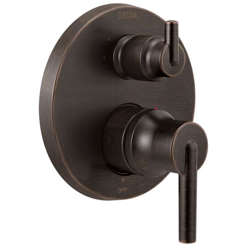Main product image of Trinsic Contemporary 2 Handle Monitor 14 Series Valve Trim w/ 3-Setting Integrated Diverter (Venetian Bronze), T24859-RB