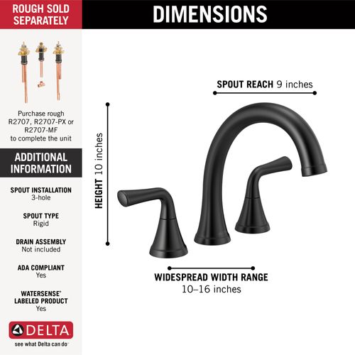 Main product image of Kayra Roman Tub Trim (Matte Black), T2733-BL