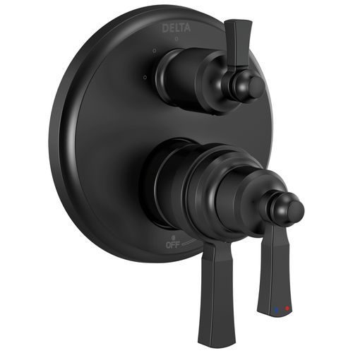 Main product image of Dorval Traditional 2-Handle Monitor 17T Series Valve Trim w/ 3 Setting Diverter (Matte Black), T27T856-BL