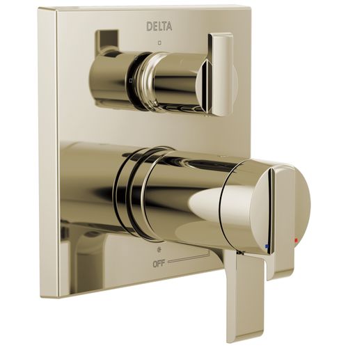 Main product image of Ara Angular Modern TempAssure 17T Series Valve Trim with 3-Setting Integrated Diverter (Polished Nickel), T27T867-PN