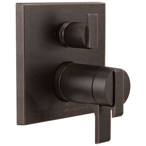 Main product image of Ara Angular Modern TempAssure 17T Series Valve Trim w/ 3-Setting Integrated Diverter (Venetian Bronze), T27T867-RB