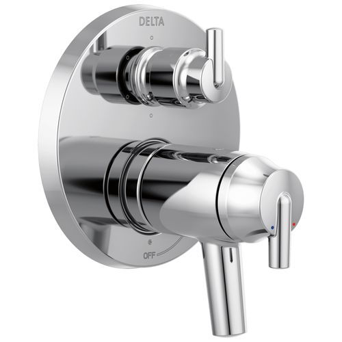 Main product image of Trinsic Contemporary 2 Handle TempAssure 17T Series Valve Trim with 6-Setting Integrated Diverter (Chrome), T27T959