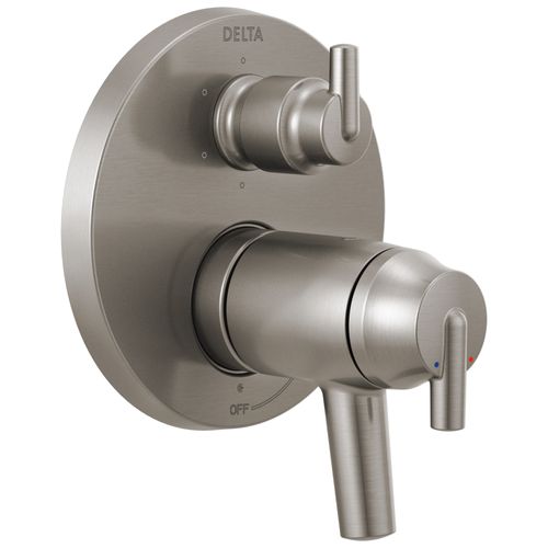 Main product image of Trinsic Contemporary 2 Handle TempAssure 17T Series Valve Trim with 6-Setting Integrated Diverter (Stainless), T27T959-SS