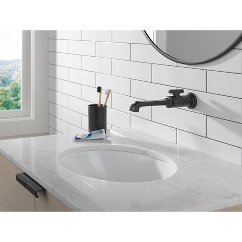 Main product image of Tetra Single Handle Wall Mount Bathroom Faucet Trim, 1.2 GPM (Matte Black), T3589LF-BLWL