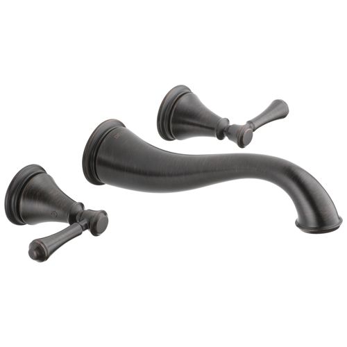 Main product image of Cassidy 2 Handle Wall Mount Bathroom Faucet Trim (Venetian Bronze), T3597LF-RBWL