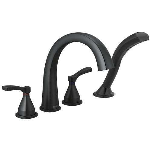 Main product image of Stryke Four Hole Roman Tub Trim (Matte Black), T4777-BL