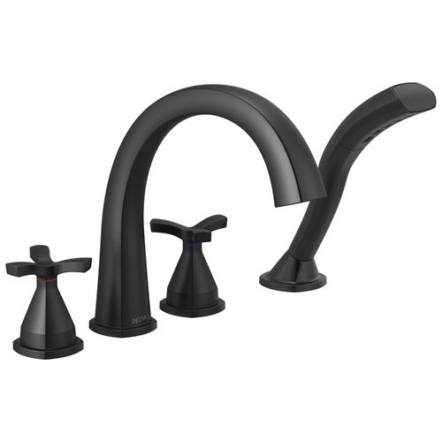 Main product image of Stryke Four Hole Roman Tub Trim (Matte Black), T47776-BL