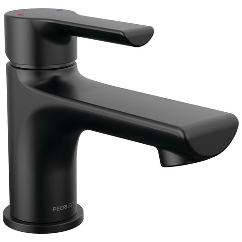 Main product image of Flute Single Top Handle Lavatory Faucet, 1 or 3-Hole 4" Installation w/ 6" Spout (Matte Black), P1512LF-BL