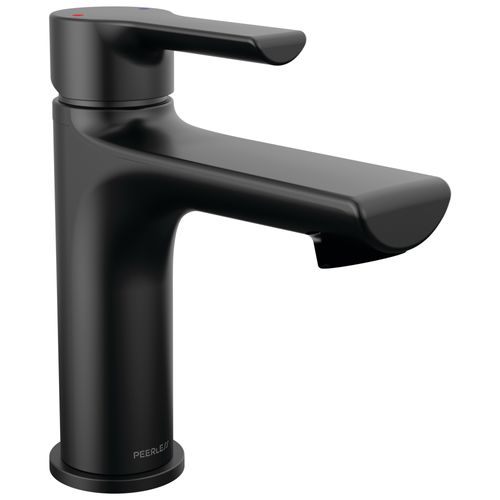 Main product image of Flute Single Top Handle Lavatory Faucet, 1 or 3-Hole 4" Installation w/ 7-1/2" Spout (Matte Black), P1513LF-BL