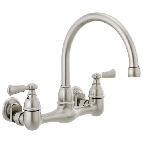 Main product image of Elmhurst Two Handle Wall Mount Kitchen Faucet (Stainless Steel), P2765LF-SS