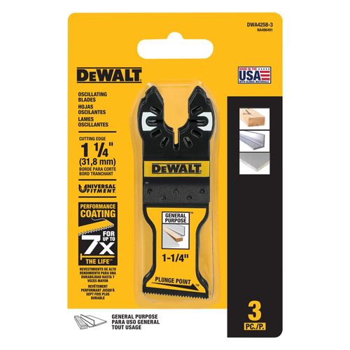 Main product image of 1-1/4" General Purpose Oscillating Plungepoint Blade (3 PK), DWA4258-3
