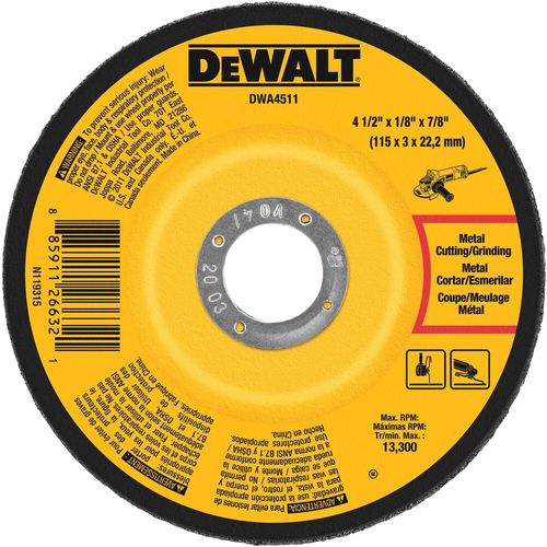 Main product image of Metal & Stainless Grinding Wheel 4" x 1/4" x 5/8", DWA4511