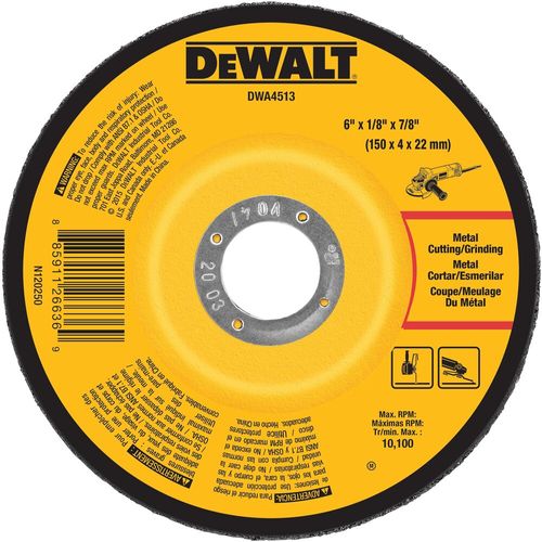 Main product image of Metal & Stainless Grinding Wheel 4" x 1/4" x 5/8", DWA4513