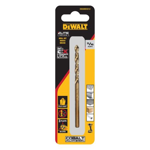 Main product image of Elite Series 3/16" Cobalt Pilot Point Drill Bit, DWAMDCE12