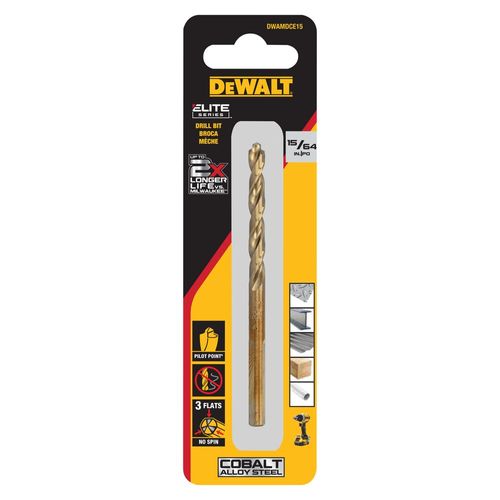 Main product image of Elite Series 15/64" Cobalt Pilot Point Drill Bit, DWAMDCE15