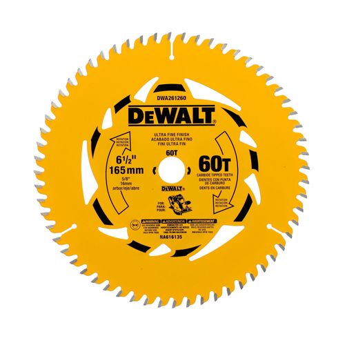 Main product image of 6-1/2" 60T Circular Saw Blade, DWA261260