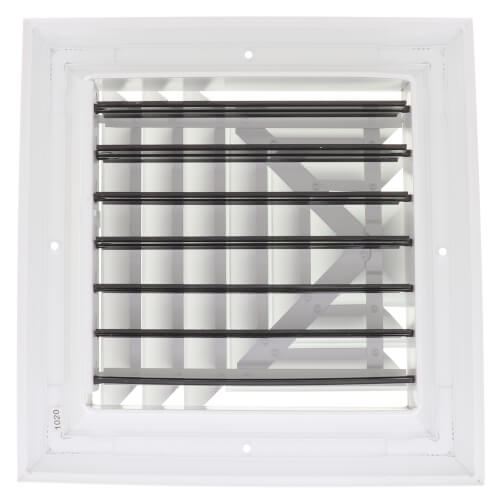 8" x 8" (Wall Opening Size) 3-Way Aluminum Square Ceiling Diffuser (White)