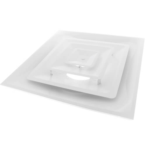 T-Bar 3-Cone Fixed Pattern Diffuser w/ 10" Collar