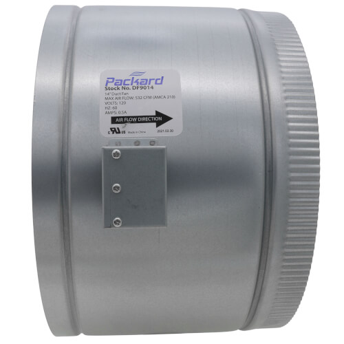 Main product image of 14" Duct Booster Fan (532 CFM, 120V)