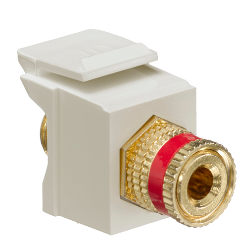 Main product image of Binding Post Quickport, Coupler, Red Stripe (Ivory) Housing