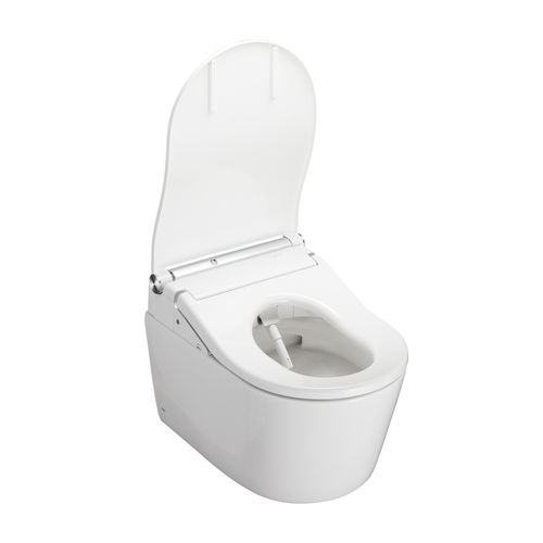 Main product image of CWT4474547CMFGA#MS Washlet + Rp Wall Hung D Shape Toilet w/ RW Bidet Seat & Duofit In Wall 1.28 & 0.9 GPF Auto Dual Flush Tank System (Matte Silver)