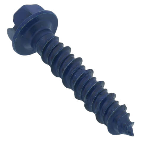 Main product image of 1/4" x 1-1/4" UltraCon Hex Washer Head Screws, Blue (Box of 100)