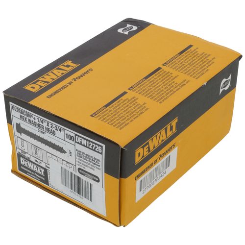 Main product image of 1/4" x 2-3/4" UltraCon Hex Washer Head Screws, Blue (Box of 100)