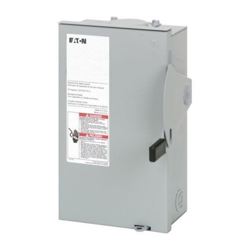 Main product image of General Duty Cartridge Fuse Safety Switch, 3-Pole, Fusible with Neutral, NEMA 1 (100A, 240V)