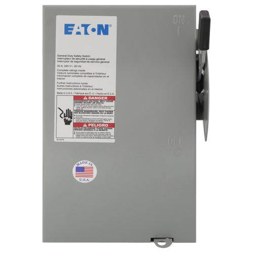 Main product image of General Duty Safety Switch, 2-Pole, Non-Fusible, NEMA 1 (30A, 240V)