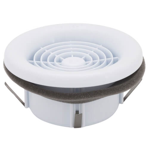 DG Series Plastic Designer Exhaust Grille w/ Metal Mounting Collar for 4" Duct