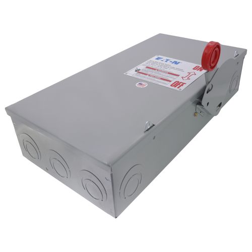 Main product image of Heavy Duty Single-Throw Fused Safety Switch, 3-Pole, Fusible with Neutral, NEMA 1 (100A, 240V)