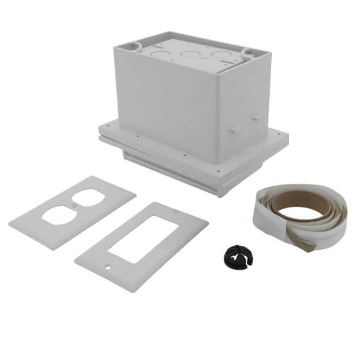 Main product image of White Low Profile Weatherproof InBox with Adapter Sleeve for New Brick Construction
