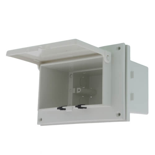 Main product image of White Low Profile Weatherproof InBox with Adapter Sleeve for New Brick Construction
