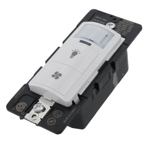 DHD051LW Leviton DHD051LW Decora InWall Humidity Sensor & Fan Control w/ Light Switch, 2A