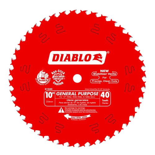 Main product image of 10" x 40-Teeth General Purpose Saw Blade for Wood