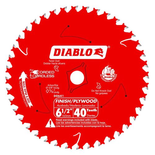 Main product image of 6-1/2" x 40-Teeth Finish Trim Saw Blade for Wood