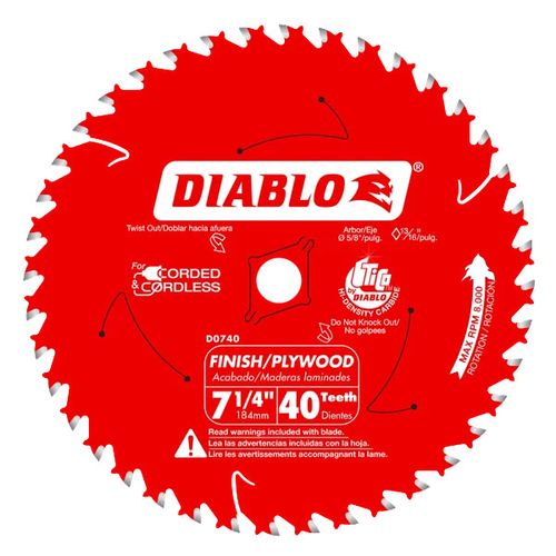 Main product image of 7-1/4" x 40-Teeth Finish Saw Blade for Wood