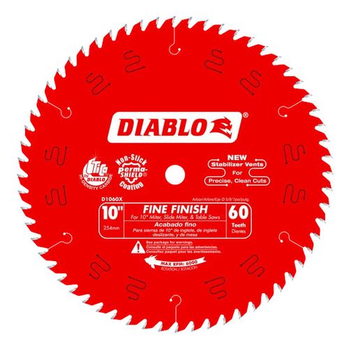 Main product image of 10" x 60-Teeth Fine Finish Saw Blade for Wood