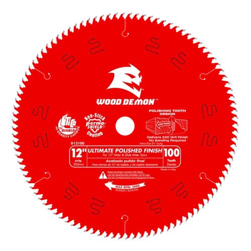 Main product image of 12" x 100-Teeth Wood Demon Ultimate Polished Finish Saw Blade for Wood