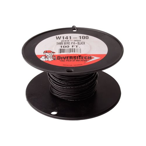 Main product image of Spool of Stranded Copper Wire, 14 GA (Black, 100 ft)