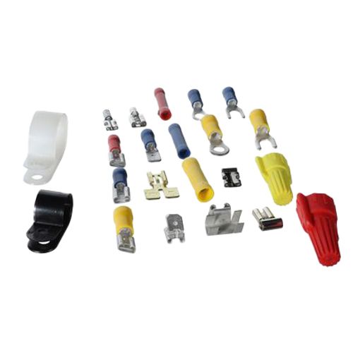 Main product image of 21 Compartment Metal Box w/ 230 Items incl. Terminals, Nylon Ties & Clamps