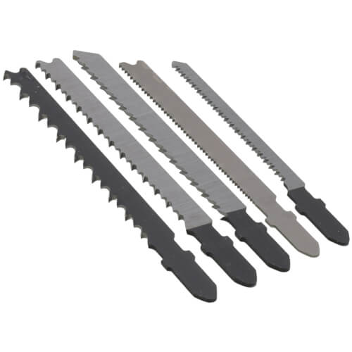 Main product image of High Carbon Steel/High Speed Steel T-Shank Jig Saw Blade Set for Wood & Metal (Pack of 5)