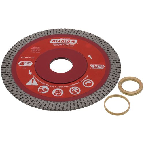 4-1/2" Diamond Continuous Rim Cut-Off Discs for Masonry