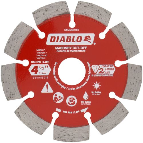 Main product image of 4-1/2" Diamond Segmented Cut-Off Discs for Masonry