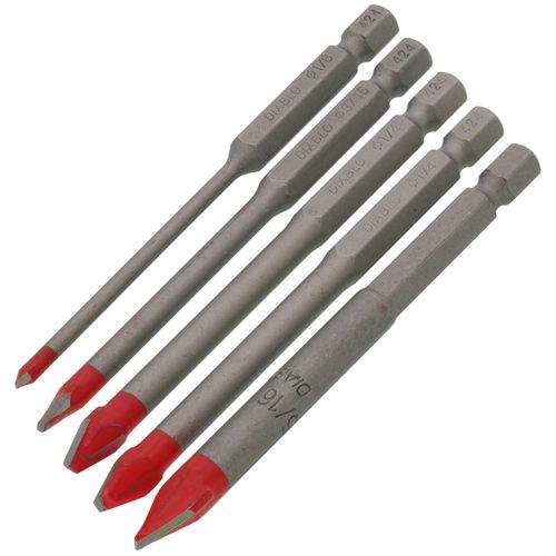 Main product image of 5-Piece Hard Tile & Stone Carbide Tipped Drill Bit Set