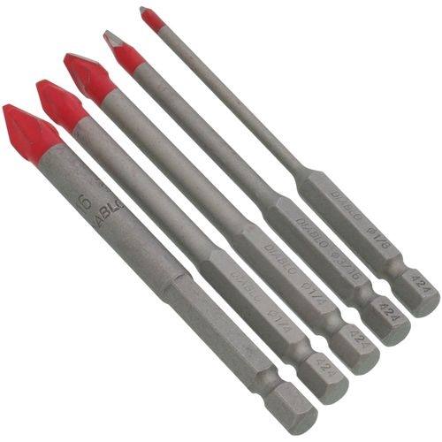 Main product image of 5-Piece Hard Tile & Stone Carbide Tipped Drill Bit Set