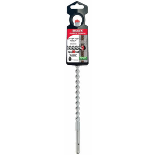 Main product image of 7/16" x 10" x 12" Rebar Demon SDS-Plus 4-Cutter Full Carbide Head Hammer Drill Bit