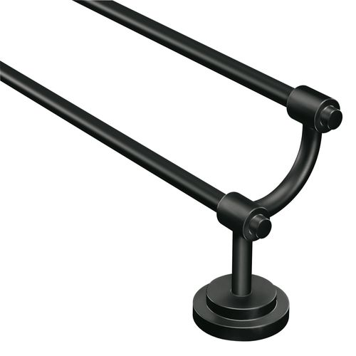Main product image of Iso Matte Black 24" Double Towel Bar, DN0722BL